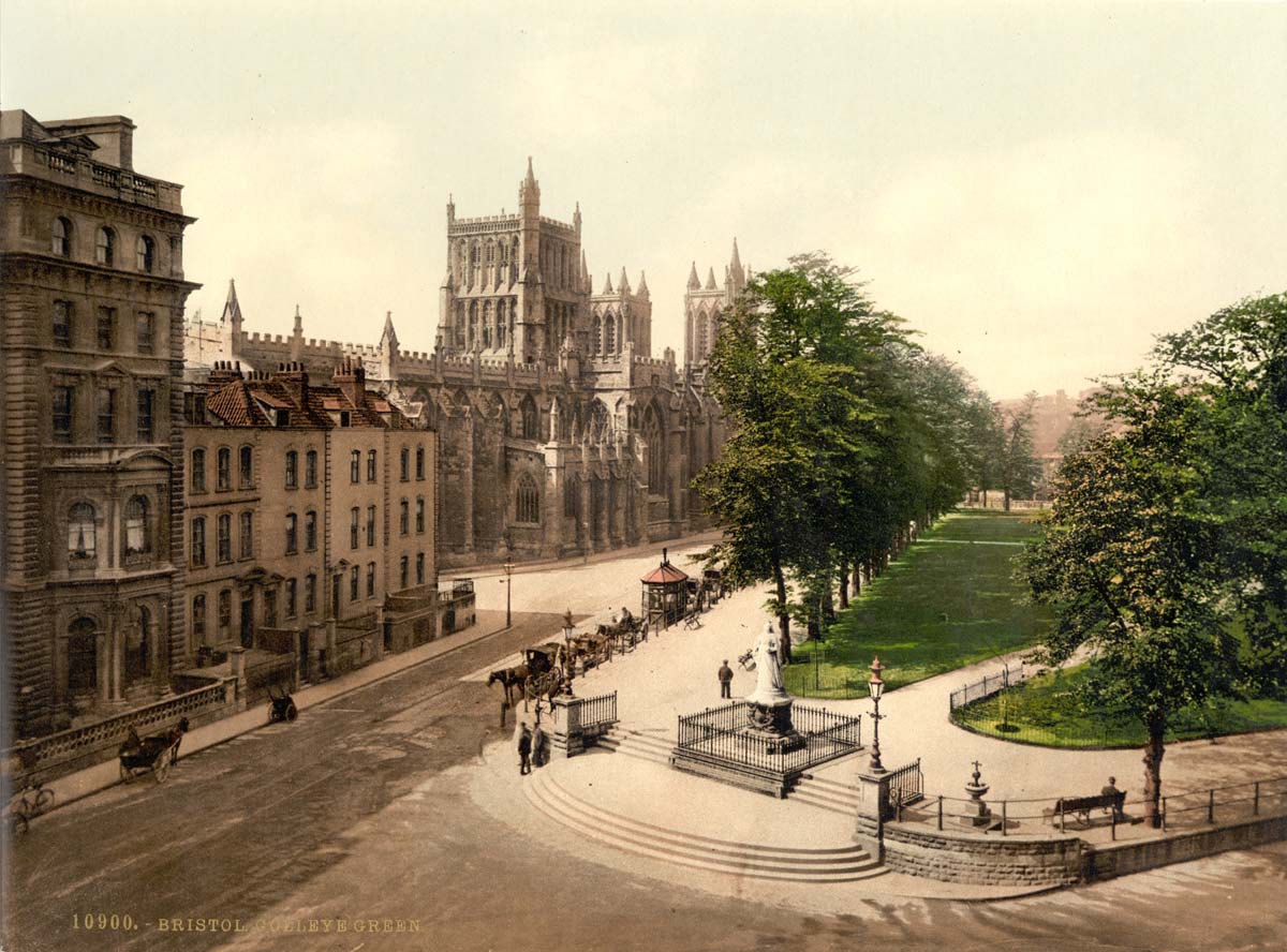 Bristol. College Green - public open space, circa 1890