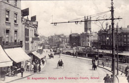 Bristol. St Augustine's Bridge and Tramways Centre