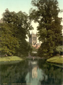 Cambridge Colleges - St John's College, chapel from the river, circa 1890