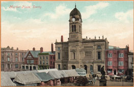 Derby. Market Place and Town Hall, 1902