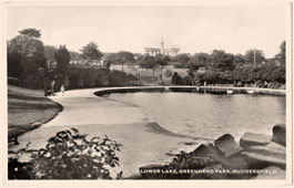 Huddersfield. Greenhead Park, Lower Lake, War Memorial