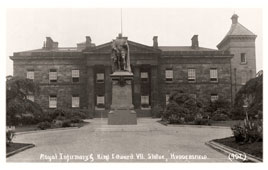 Huddersfield. Royal Infirmary and King Edward VII Statue