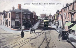 Ipswich. Norwich Road from Barrack Corner, 1907