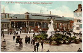 Kingston upon Hull. S. A. War Memorial and N. E. Railway Station, 1911