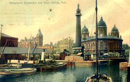 Kingston upon Hull. Wilberforce Monument and Dock Offices