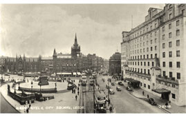 Leeds. Queens Hotel and City Square, circa 1950