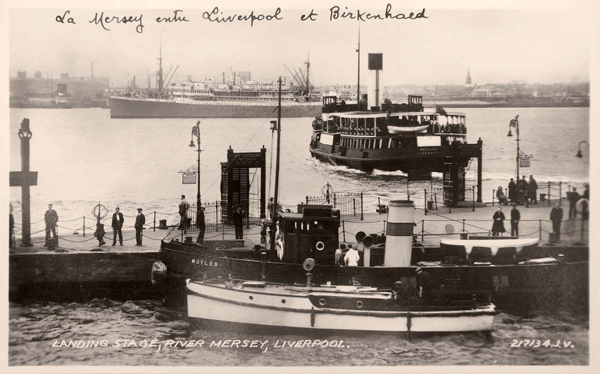 Liverpool. Landing stage, river Mersey, 1939