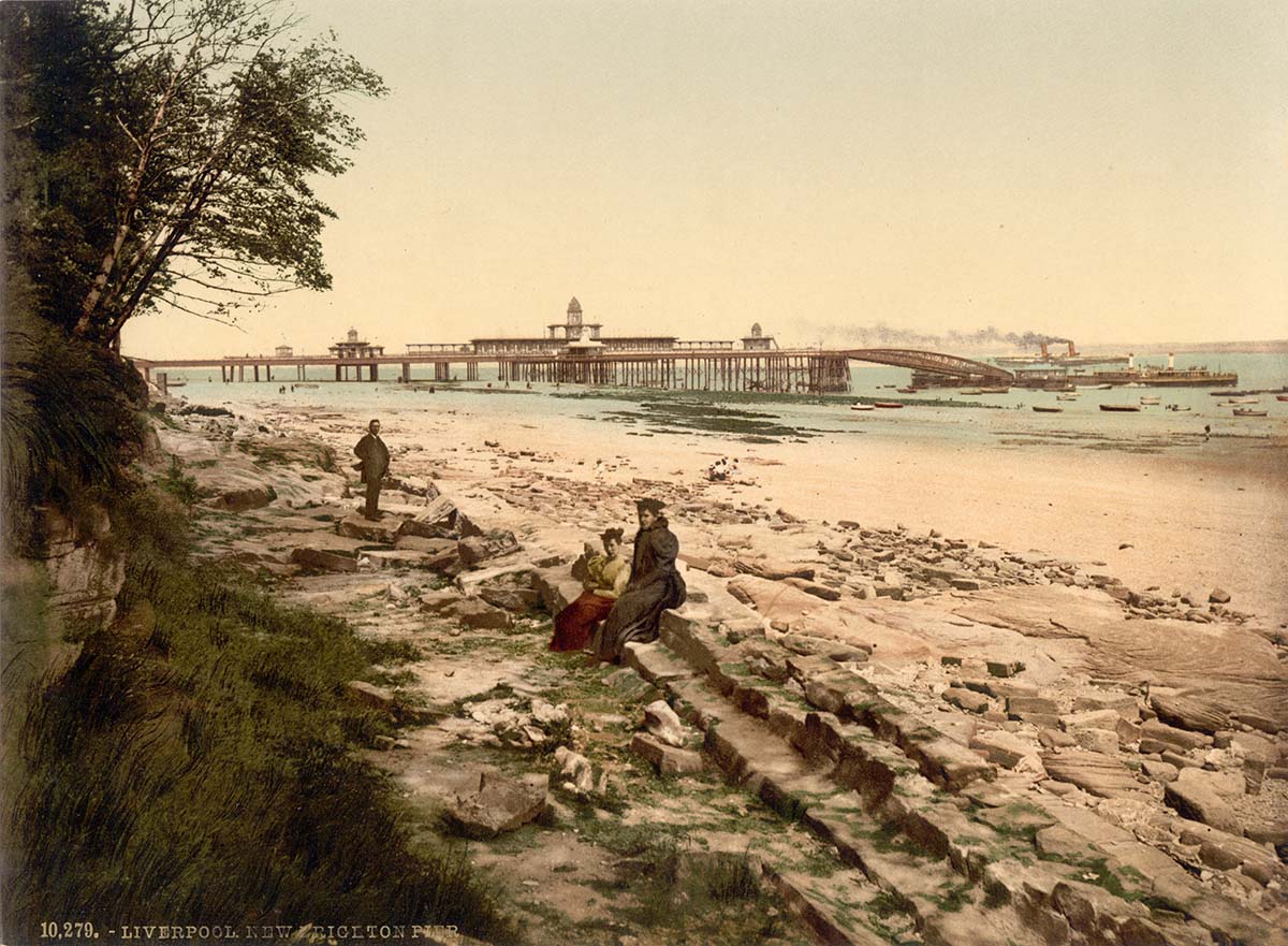 Liverpool. New Brighton Beach, circa 1890