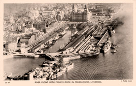 Liverpool. River front with Princes Dock in Foreground