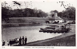 Liverpool. Sefton Park - Lake and Boathouse, 1964