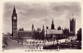 Greater London. Big Ben and the Houses of Parliament, 1933