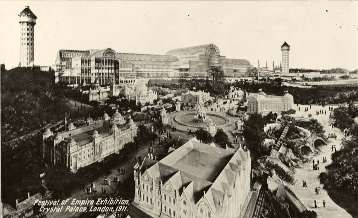 London. Crystal Palace in Hyde Park, Festival of Empire Exhibition, 1911