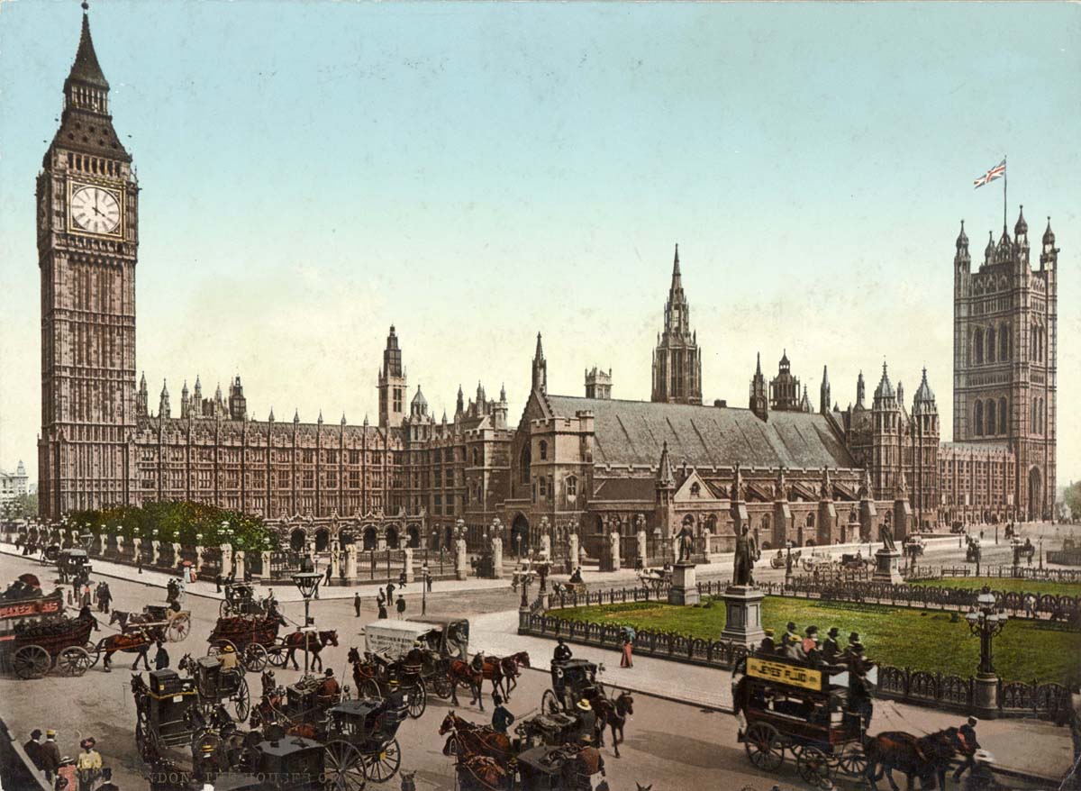 London. Houses of Parliament, 1890