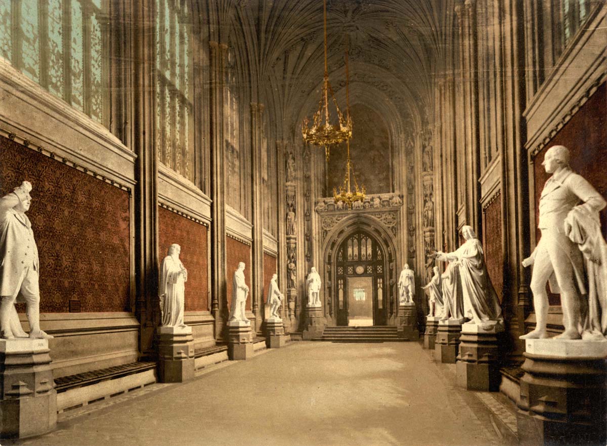 London. Houses of Parliament, St Stephen's Hall (Interior), 1890