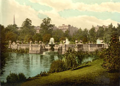 Greater London. Kensington Gardens, the fountains, 1890