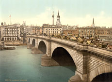 Greater London. London Bridge, 1890
