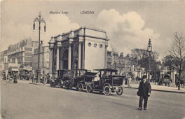 Greater London. Marble Arch, Cars