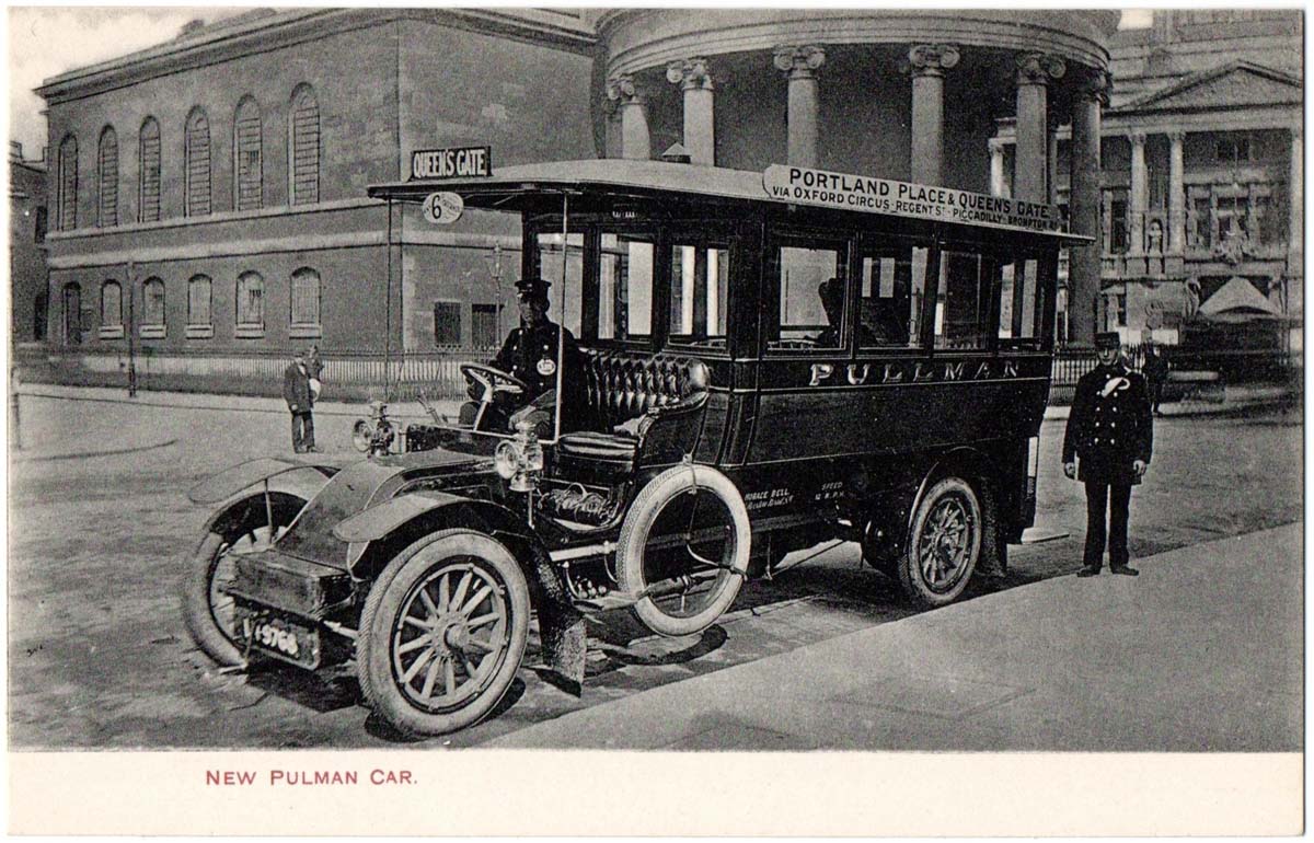 London. New Pullman Car between Portland Gate and Queen's Gate