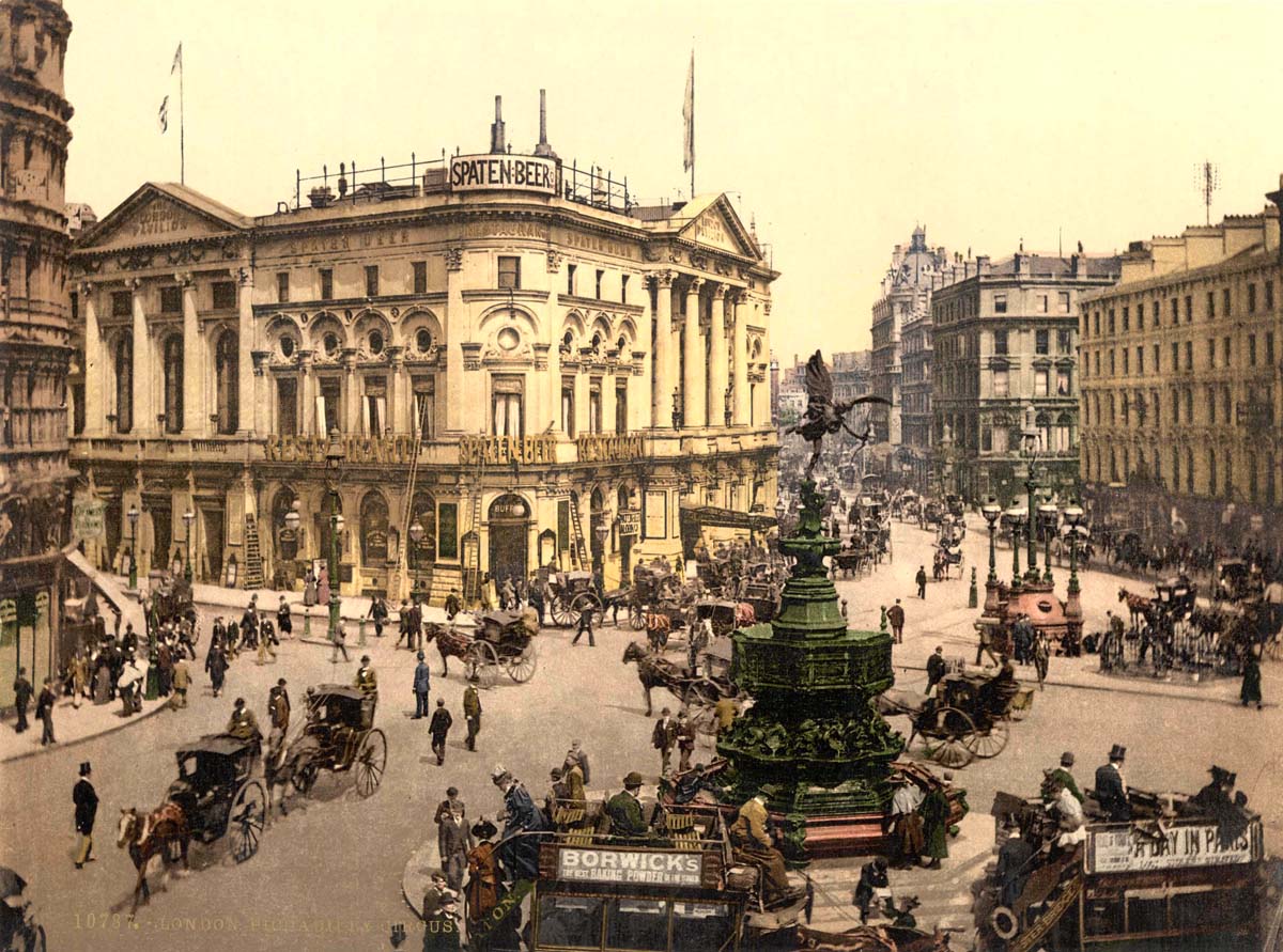 London. Piccadilly Circus, 1890