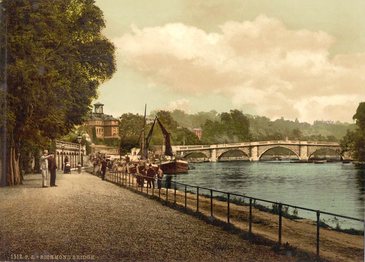London. Richmond - Bridge, 1890