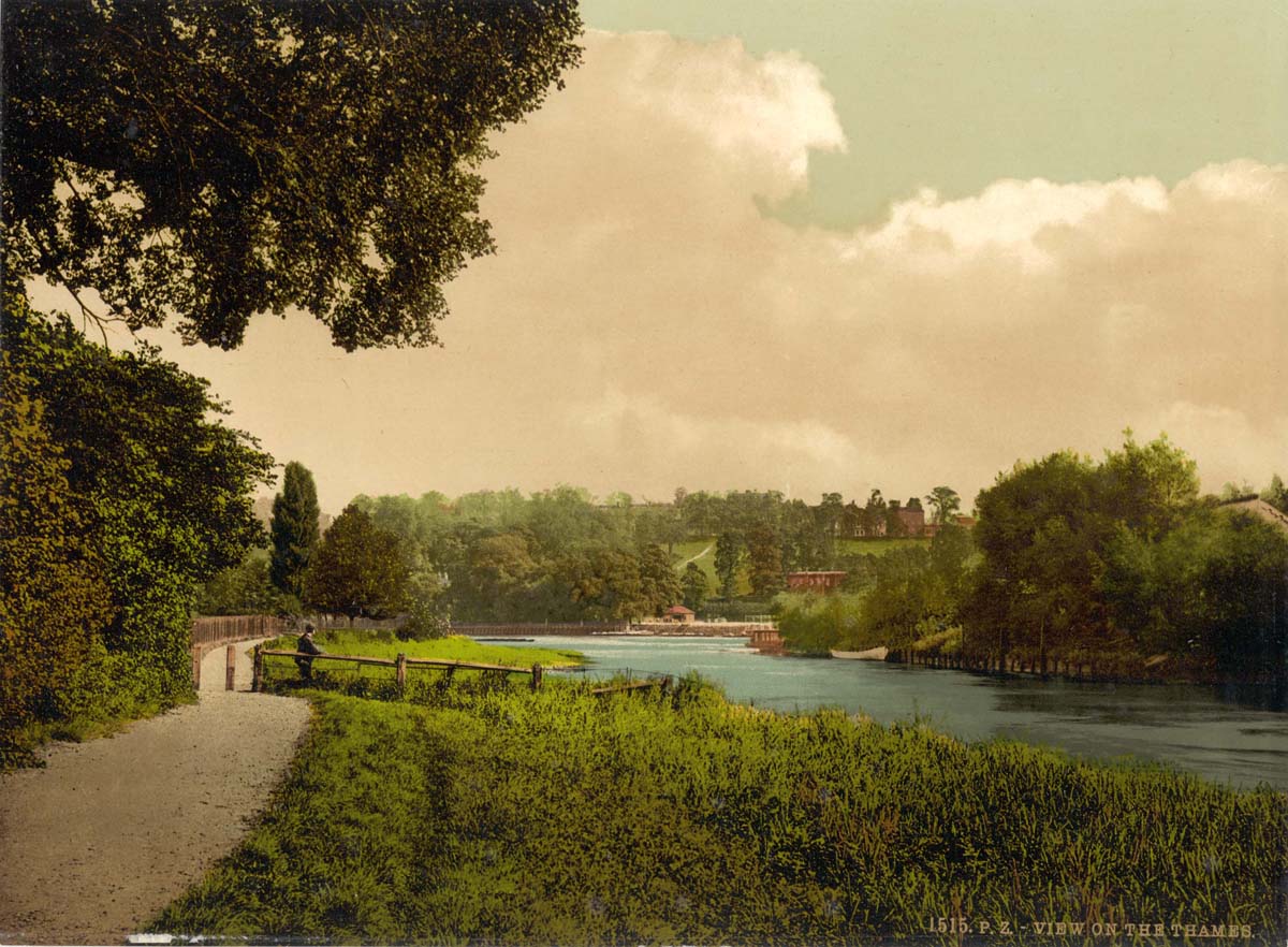 London. Richmond - View of the Thames, 1890