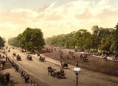 Greater London. Rotten Row and Hyde Park Corner, 1890