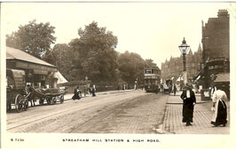 Greater London. Streatham Hill Station and High Road, 1910