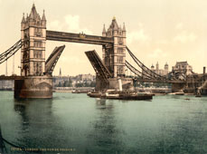 Greater London. Tower Bridge (open), 1890