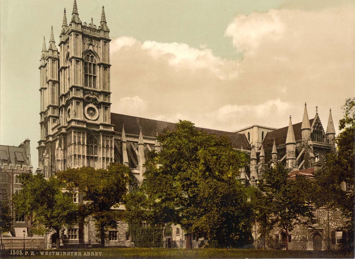 London. Westminster Abbey, 1890