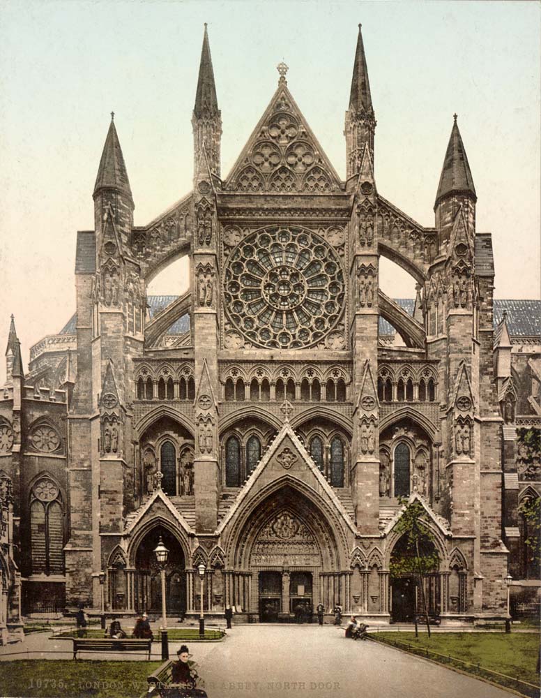 London. Westminster Abbey. North Door, 1890