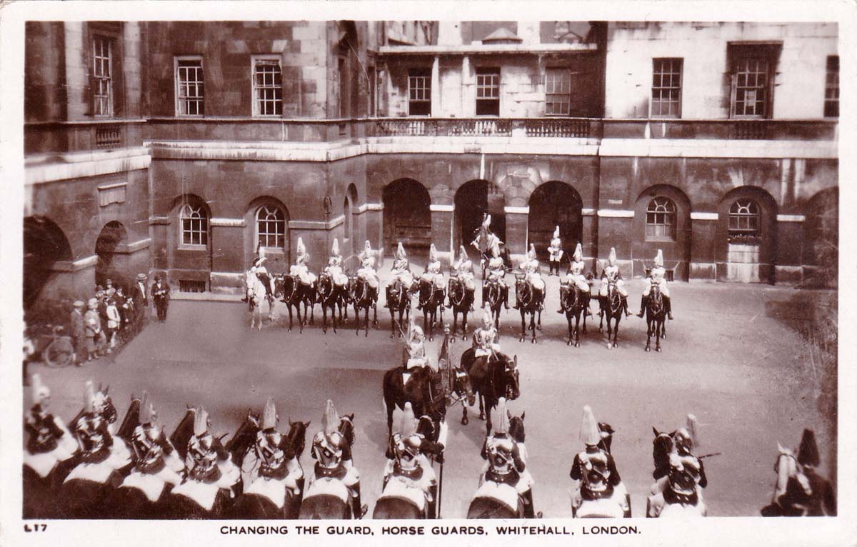 London. Whitehall - Changing the Guard, Horse Guards, 1933