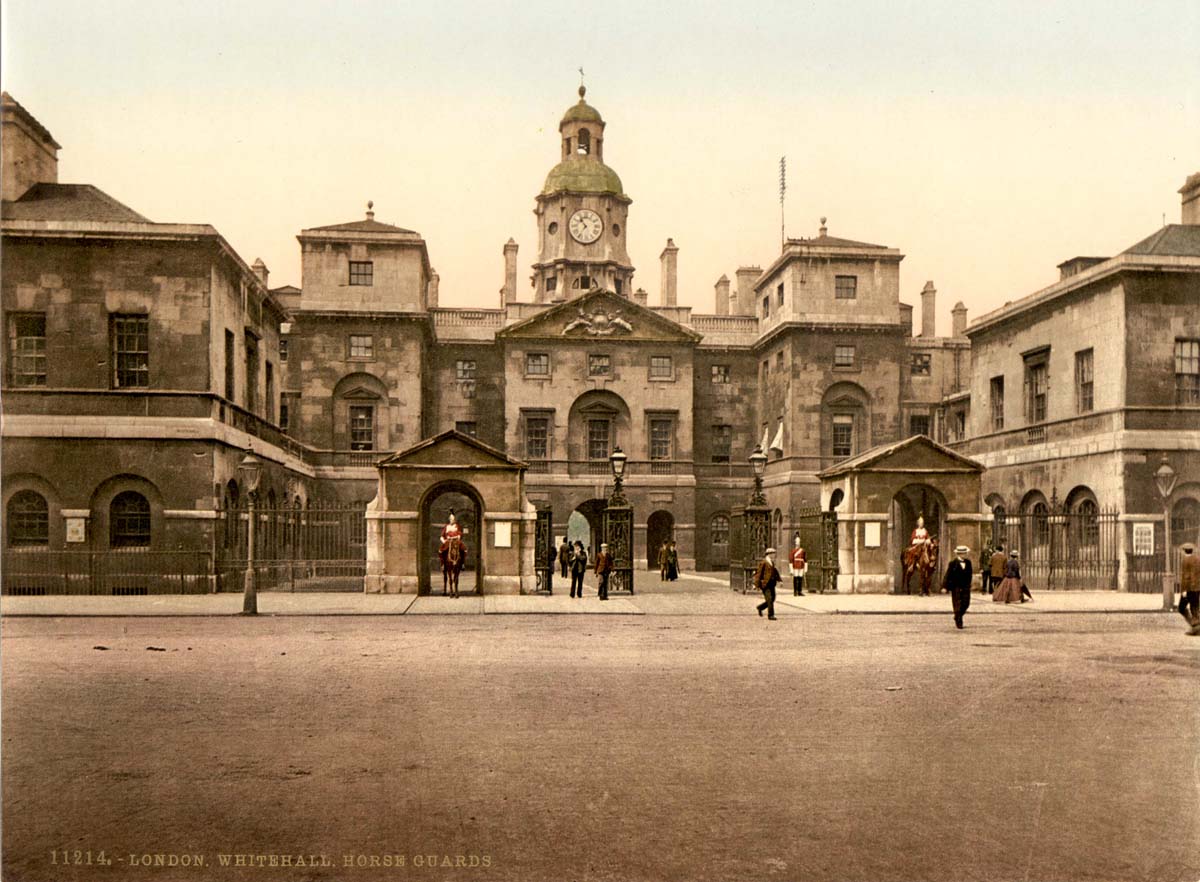London. Whitehall, horse guards, 1890