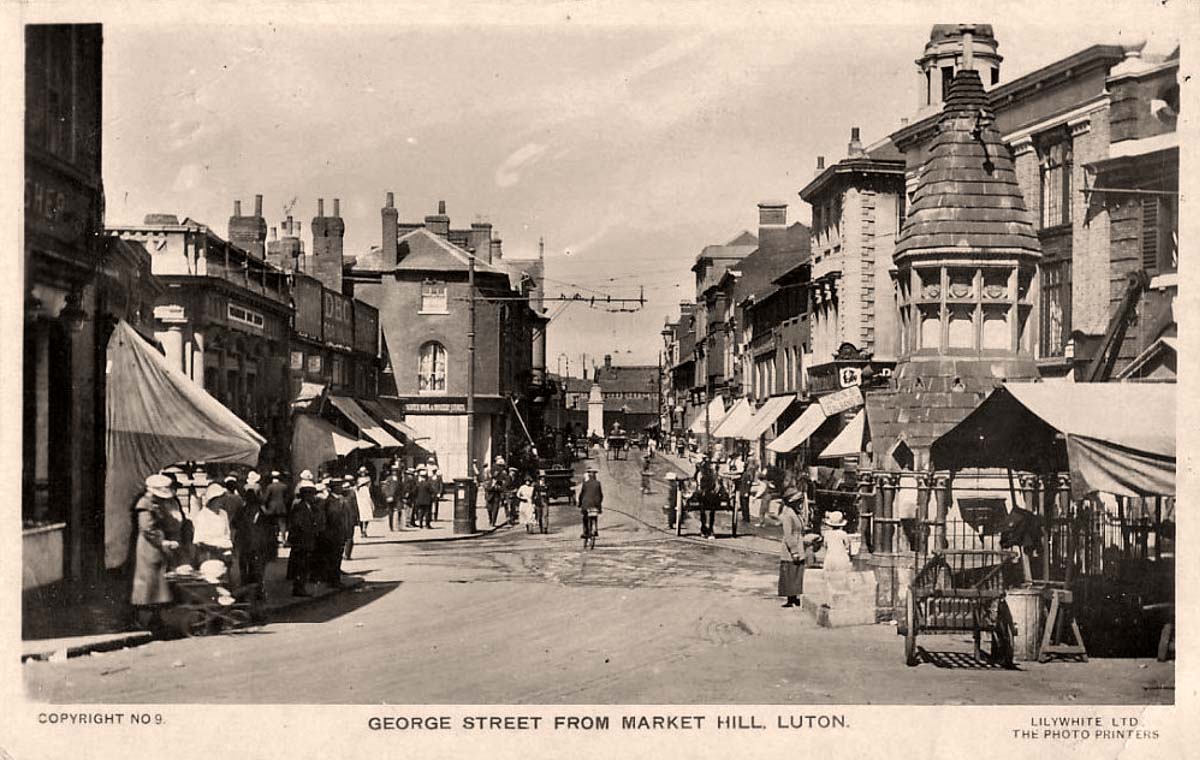 Luton. George Street from Market Hill