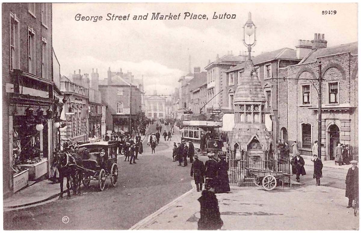 Luton. George Street and Market Place