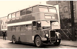 Luton. Midland Road - Double Decker Bus for Leagrave, 1950s