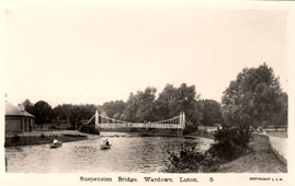 Luton. Wardown Park - Suspension Bridge