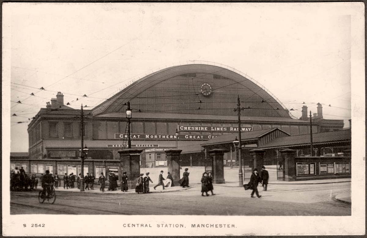 Manchester. Central Station - Cheshire Lines Railway, 1908