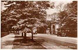 Manchester. Wigan - Boulevard and Entrance to Plantations