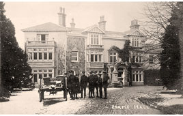 Milton Keynes. Fenny Stratford - Staple Hall, showing soldiers with carriage
