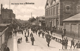 Milton Keynes. Wolverton - Men leaving Works, 1906