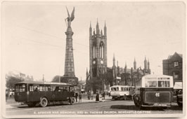 Newcastle upon Tyne. South African War Memorial and St Thomas Church