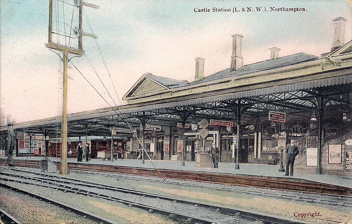 Northampton. Castle Railway Station, 1906
