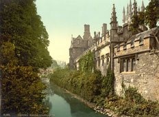 Oxford. Magdalen College, from the river, 1890