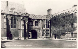 Oxford. Merton College Quadrangle, 1920s