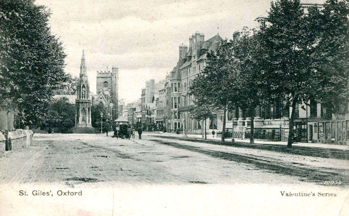Oxford. St Giles, Martyrs' Memorial, 1907