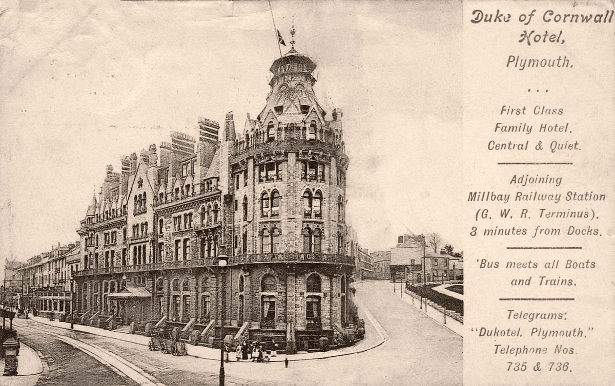 Plymouth. Duke of Cornwall Hotel, circa 1910