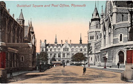 Plymouth. Guildhall Square and Post Office
