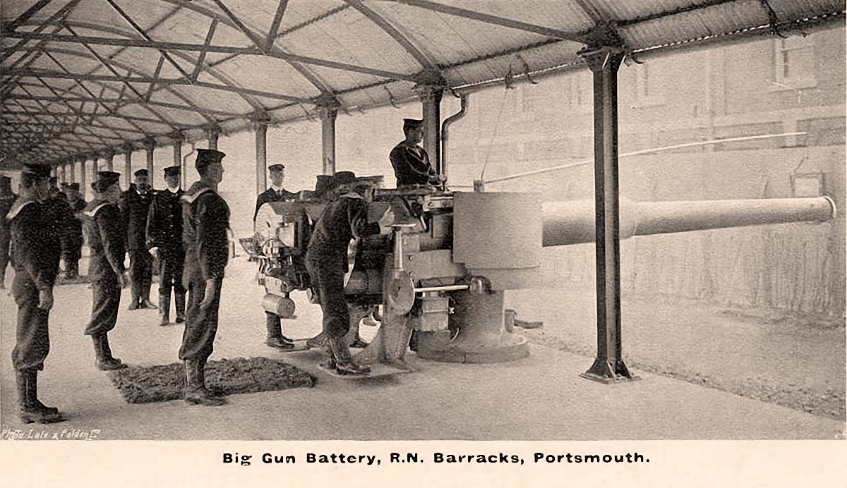 Portsmouth. Big Gun Battery, R. N. Barracks