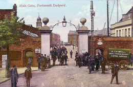 Portsmouth. Dockyard, Main Gates, circa 1910's