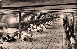 Portsmouth. H.M.S. 'Victory', Pounder Guns, Lower Gun Deck